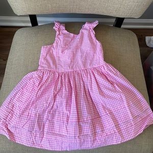 Polo Ralph Lauren pink and white checkered summer dress 4/4t